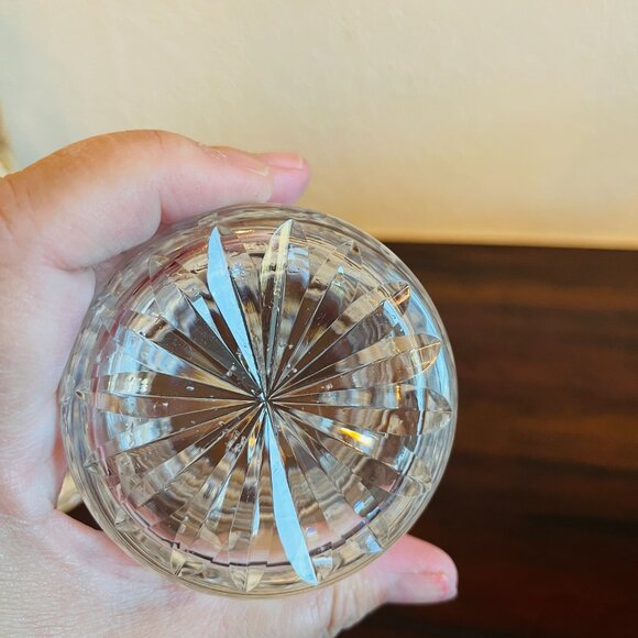 2 - Vintage Waterford Crystal Jam Jelly Honey Jars Lids Lismore Diamond Pattern - Picture 10 of 11